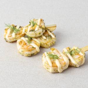 CITRUS PRAWNS, PICKLED ONION & HERB SALAD